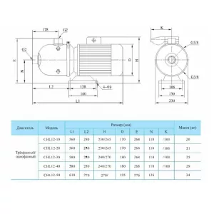 CNP CHL 12-40 LSWSR - многоступенчатый насос (ЦНП) CNP CHL 12-40 LSWSR - многоступенчатый насос (ЦНП)